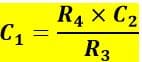 capacitance formula of Low Voltage Schering Bridge