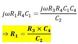 resistance formula of Low Voltage Schering Bridge