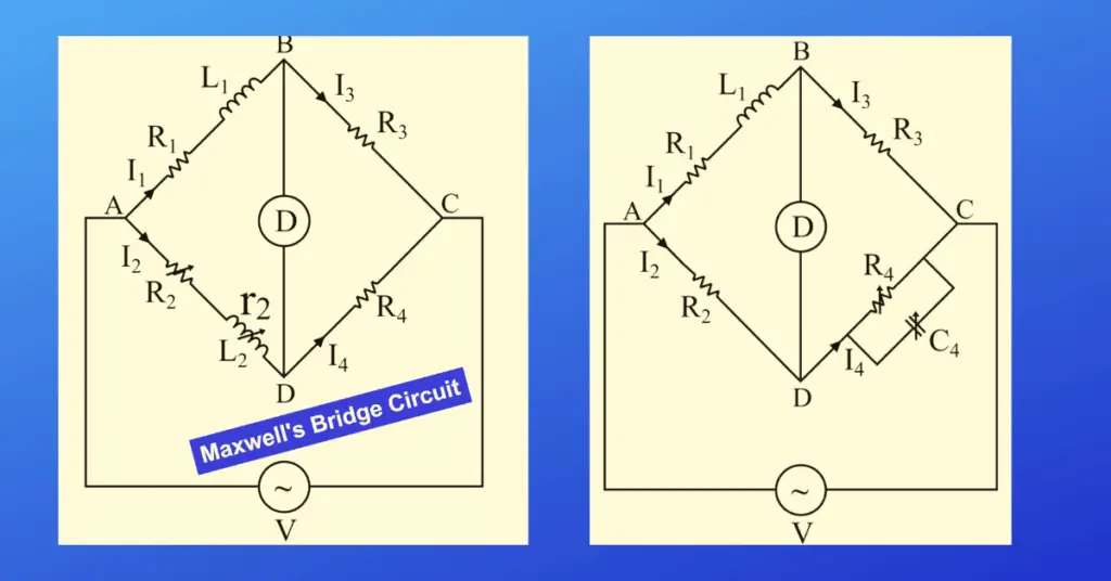 Maxwell's Bridge-Circuit, Types, Phasor Diagram & Advantages