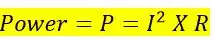 power formula- for current and resistance