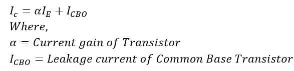 collector current of two transistor analogy of scr