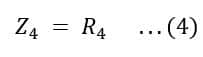 Impedance Z4 of arm AB in wien's bridge