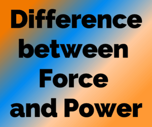 Difference between Force and Power
