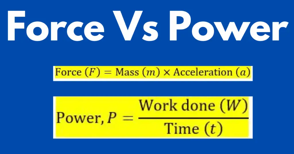 force vs power exaplined
