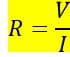 Resistance formula