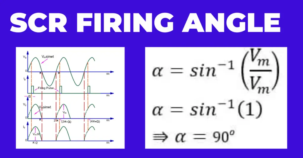 SCR firing angle and its calculation