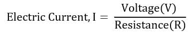 electric current formula