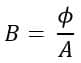 formula of magnetic flux density