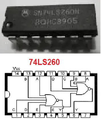 74260 IC pinout diagram