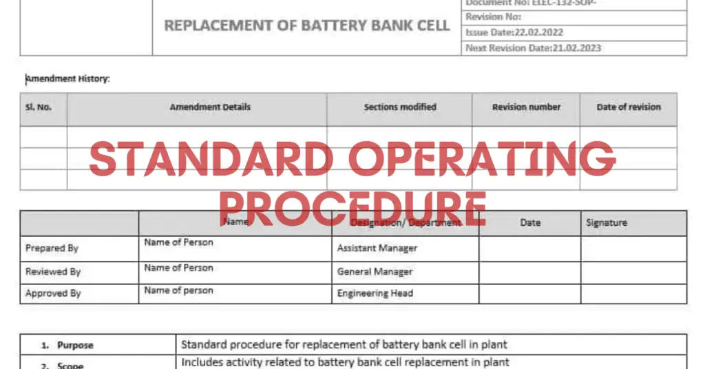 Standard Operating Procedure(SOP) explained