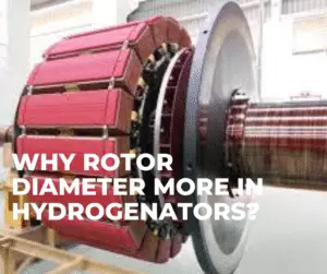 Why is rotor diameter more in hydrogenators?
