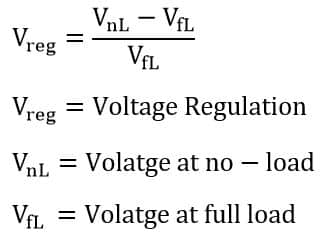 voltage regulation formula for bleeder resistance