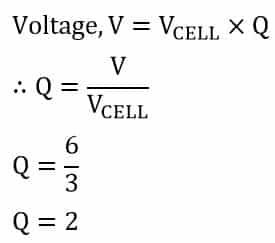 Ultracapacitors Example No1- Number of rows calculation