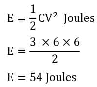 numerical - energy stored in capacitor