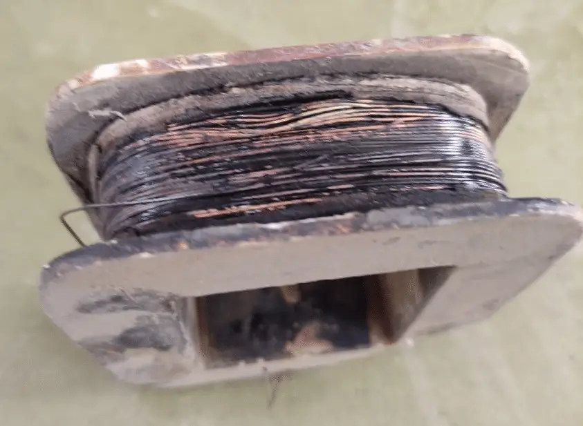 burnt coil of contactor