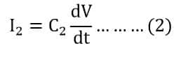 current through the capacitor C2