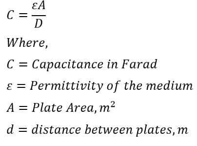 capacitance formula