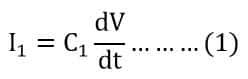  current through the capacitor C1