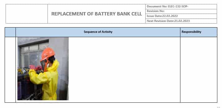 Example of SOP for Replacement of Battery Bank-page 7