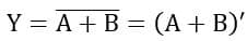 logic expression of a two-input NOR gate