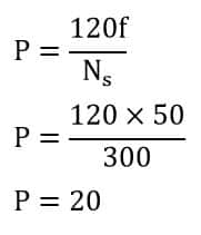 number of poles in hydrogenerator