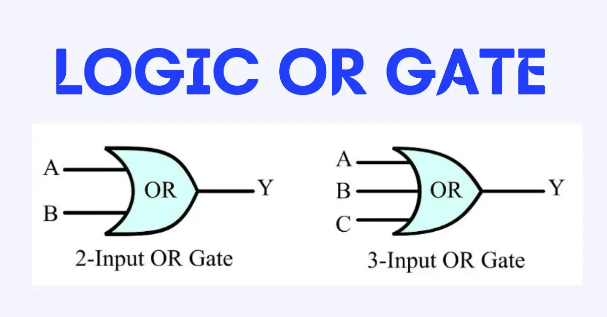 Logic Or Gate Symbol Truth Table And Circuit Diagram
