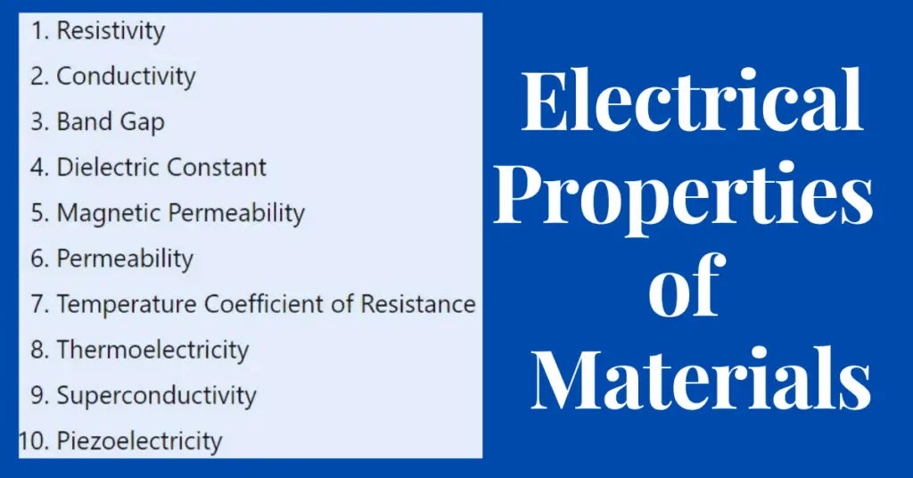 Electrical Properties of Materials expalined