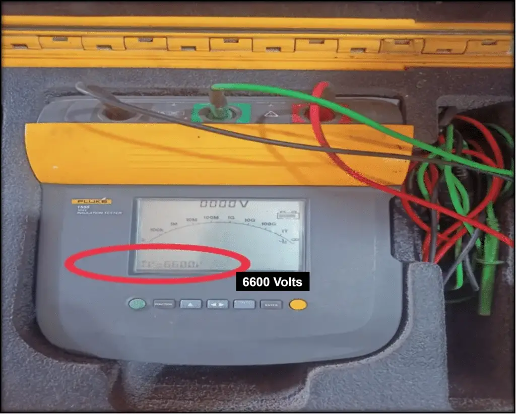setting of megger voltage for cable  phase to phase megger
