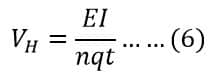 formula of Hall voltage