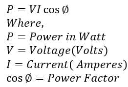 AC power formula
