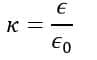 dielectric constant formula