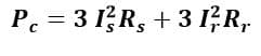 Copper loss in 3 phase induction motor