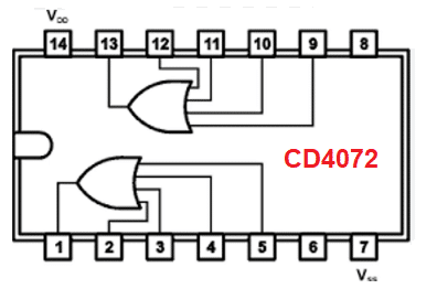 CD4072 Dual 4-Input (CMOS OR Gate)