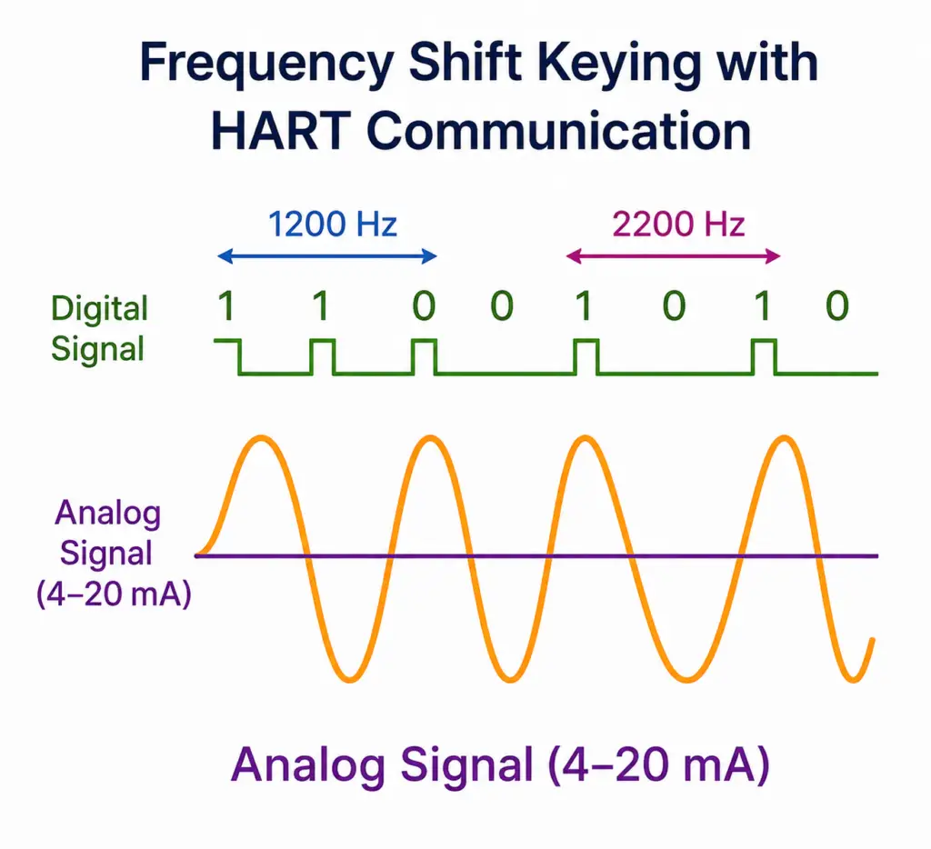 Frequency Shift Keying (FSK) Modulation inside the HART Physical Laye