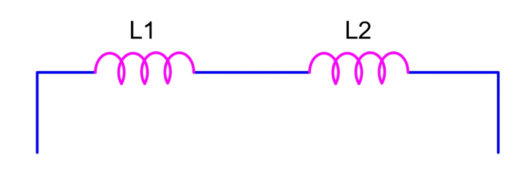 inductor in series at a distance from each other