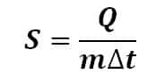 specific heat capacity formula