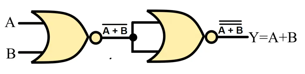 OR Gate using universal NOR Gate