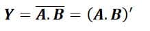 Boolean expression of 2-input NAND Gate