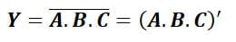 Boolean expression of 3-input NAND Gate