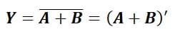 Boolean expression of 2-input NOR Gate