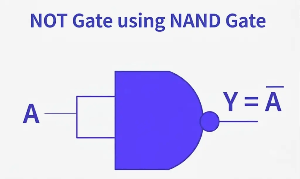 NOT Gate using NAND Gate