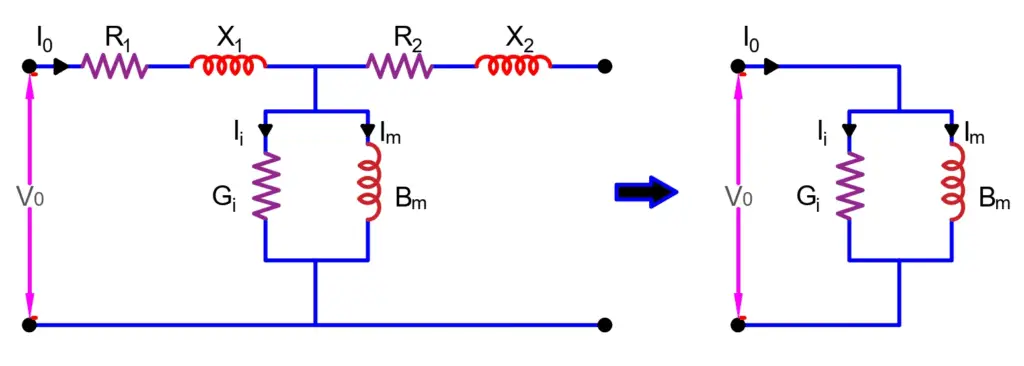 Calculation of Core Loss and Magnetization Current circuit diagram