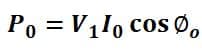 formula for No load Input Power 