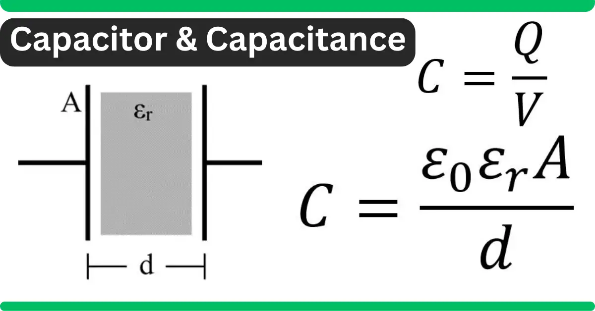 Capacitor And Capacitance Definition Formula Applications