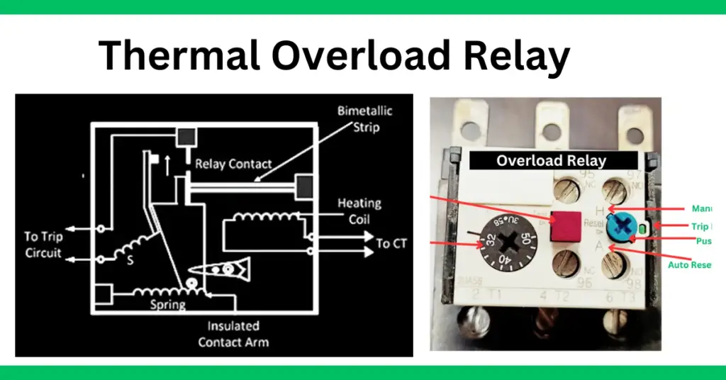 thermal overload relay Working Principle, Types