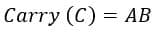  Boolean function for carry (C) 