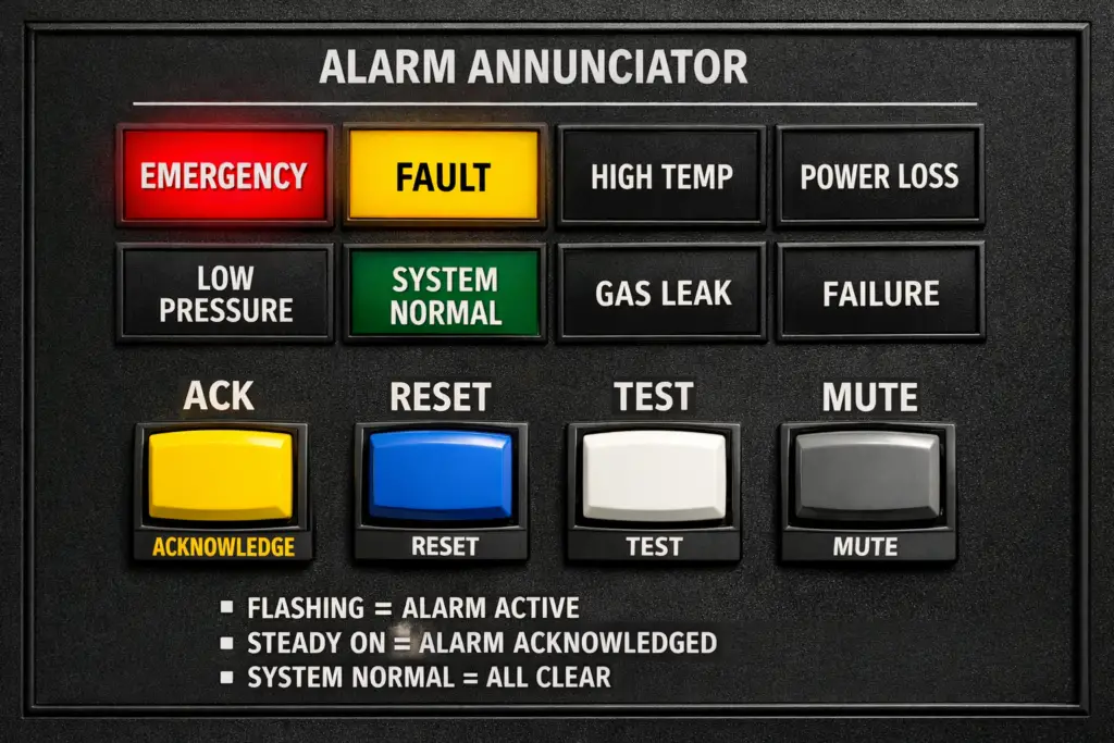 annunciator window colours