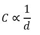 capacitance inversely proportional to distance