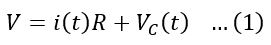 Capacitor Charging Equation in KVL-Transient response of capacitor