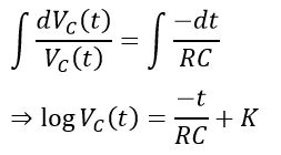 capacitor discharge equation derivation 
